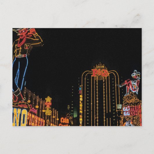 De oude Straat Fremont van Las Vegas Briefkaart (Voorkant)