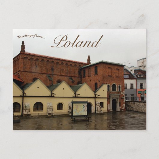 De oude synagoge Kazimierz district Krakau Polen Briefkaart (Voorkant)