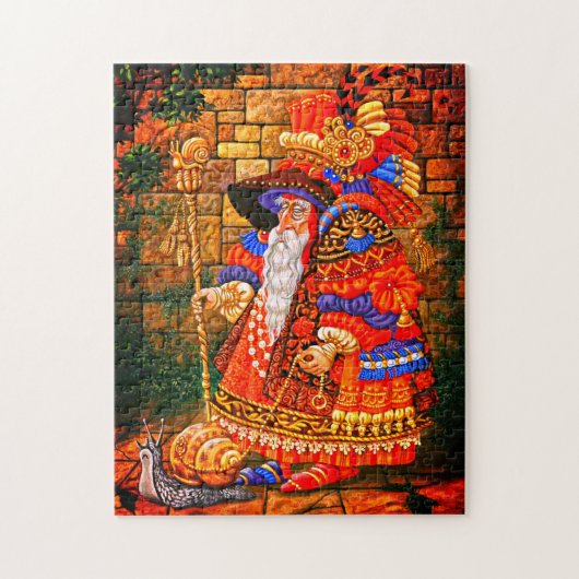 De oude Tovenaar loopt zijn slak rond Legpuzzel (Verticaal)