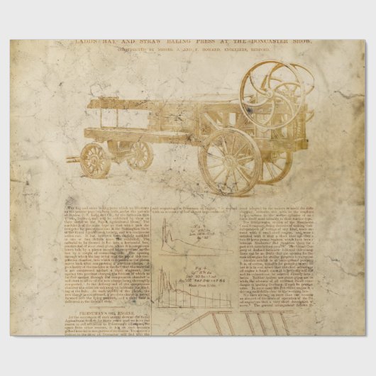 De oude Traceur en de Tekst op de Ontkoppeling van Cadeaupapier (Vlak)