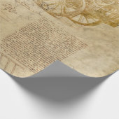 De oude Traceur en de Tekst op de Ontkoppeling van Cadeaupapier (Hoek)