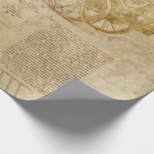 De oude Traceur en de Tekst op de Ontkoppeling van Cadeaupapier (Hoek)