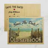 De oude verbinding van Saybrook sparen de Datum Vi Aankondigingskaart (Voorkant / Achterkant)