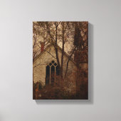 De oude verlaten kerk canvas afdruk (Voorkant)