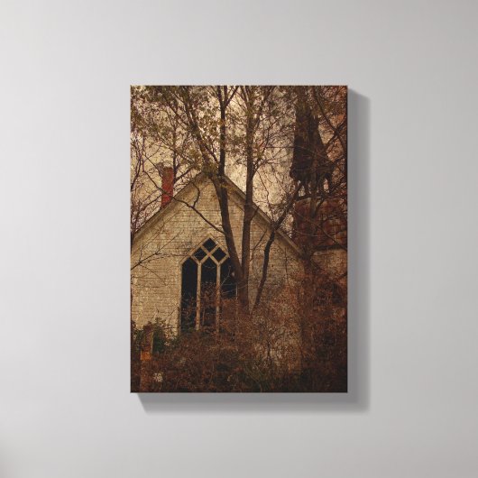 De oude verlaten kerk canvas afdruk (Voorkant)