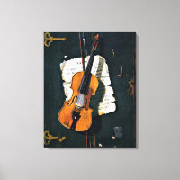 De oude viool, schilderij van fijne kunst
