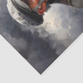 De oude visser en de zee -  tissuepapier (Detail)