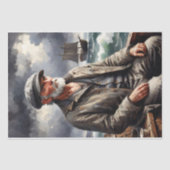 De oude visser en de zee -  tissuepapier (Voorkant)