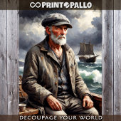 De oude visser en het Zee - Tissuepapier