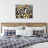 De oude vlag heeft de grondafdruk nooit geraakt canvas afdruk (Insitu (Slaapkamer))
