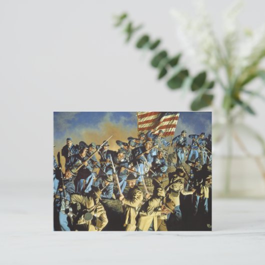 De oude vlag heeft nooit de grond aangetast briefkaart (Staand voorkant)