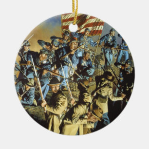De oude vlag heeft nooit de grond aangetast keramisch ornament