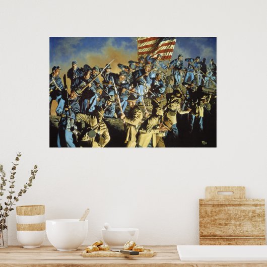 De oude vlag heeft nooit de grond aangetast poster (Keuken)