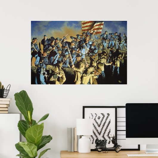 De oude vlag heeft nooit de grond aangetast poster (Thuiskantoor)