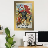 " de oude vlag - het oude beleid - de oude leider  poster (Thuiskantoor)