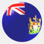 De oude vlag van Hongkong Ronde Sticker (Voorkant)