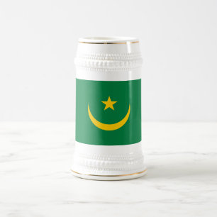 De oude vlag van Mauritanië Bierpul