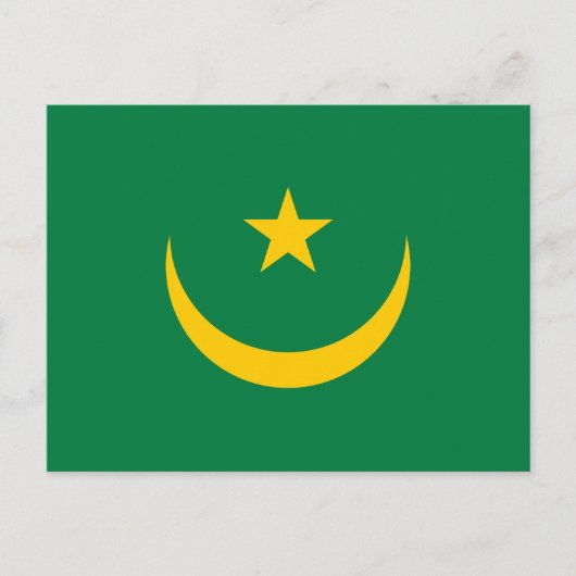 De oude vlag van Mauritanië Briefkaart (Voorkant)