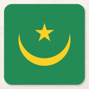 De oude vlag van Mauritanië Kartonnen Onderzetters