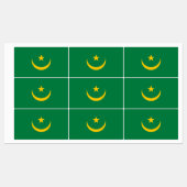 De oude vlag van Mauritanië Labels (Vel)