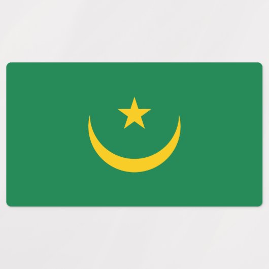 De oude vlag van Mauritanië Labels (Design 2)
