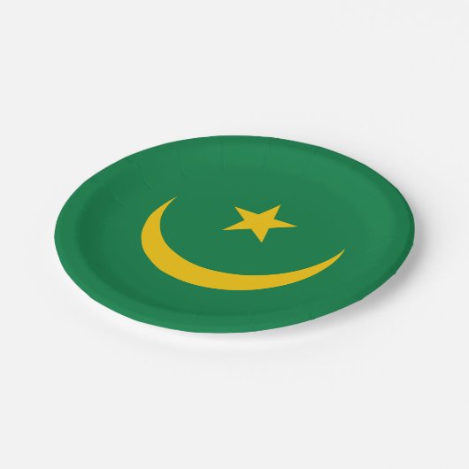 De oude vlag van Mauritanië Papieren Bordje (Gekanteld)