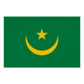 De oude vlag van Mauritanië Perfect Poster (Voorkant)