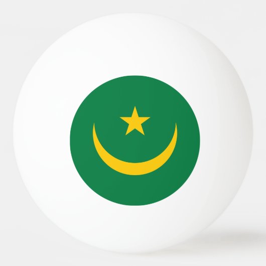 De oude vlag van Mauritanië Pingpongbal (Voorkant)