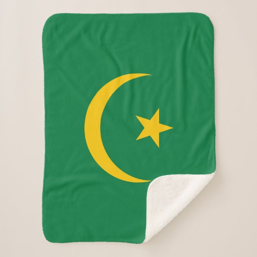 De oude vlag van Mauritanië Sherpa Deken (Voorkant)