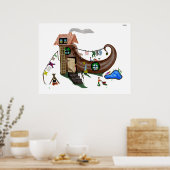 De Oude Vrouw In De Schoen Poster (Keuken)