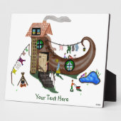 De oude vrouw in de schoenen fotoplaat (Zijkant)