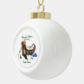 De oude vrouw in de schoenen keramische bal ornament (Rechts)