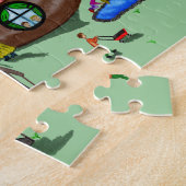 De oude vrouw in de schoenen legpuzzel (Zijkant)