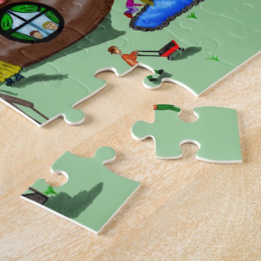 De oude vrouw in de schoenen legpuzzel (Zijkant)