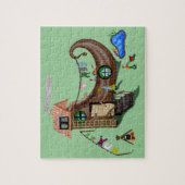 De oude vrouw in de schoenen legpuzzel (Verticaal)