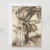 De oude vrouw in het bos door Arthur Rackham Kaart (Voorkant)