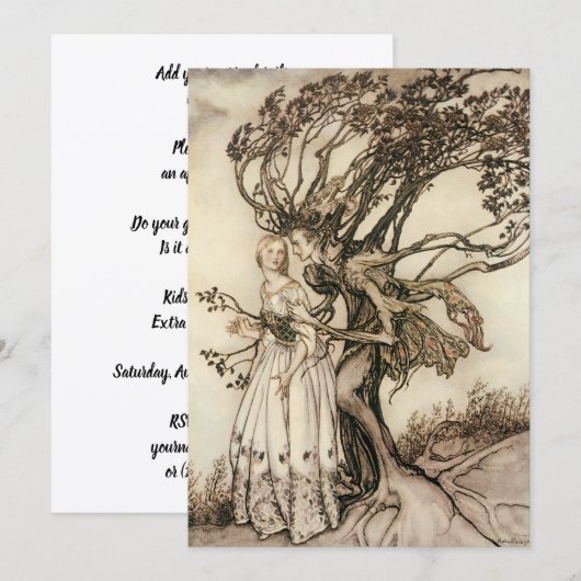 De oude vrouw in het bos door Arthur Rackham Kaart (Voorkant / Achterkant)