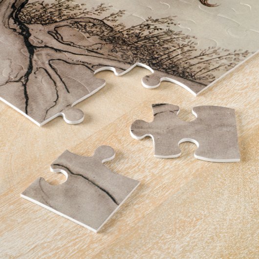 De oude vrouw in het bos door Arthur Rackham Legpuzzel (Zijkant)