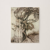 De oude vrouw in het bos door Arthur Rackham Legpuzzel (Verticaal)