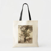 De oude vrouw in het bos door Arthur Rackham Tote Bag (Voorkant)