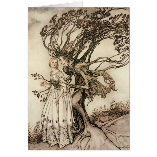 De Oude Vrouw in het Hout door Arthur Rackham (Voorkant)
