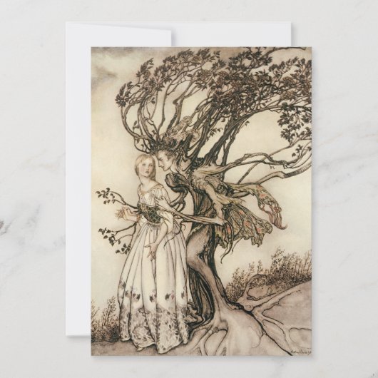 De Oude Vrouw in het Hout door Arthur Rackham Kaart (Voorkant)