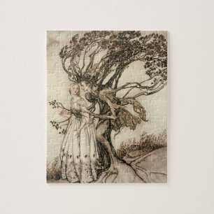 De Oude Vrouw in het Hout door Arthur Rackham Legpuzzel