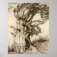 De Oude Vrouw in het Hout door Arthur Rackham