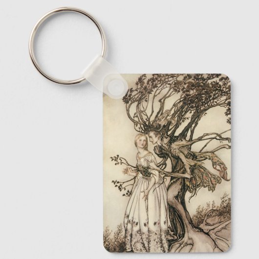 De Oude Vrouw in het Hout door Arthur Rackham Sleutelhanger (Voorkant)