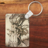 De Oude Vrouw in het Hout door Arthur Rackham Sleutelhanger (Achterkant)