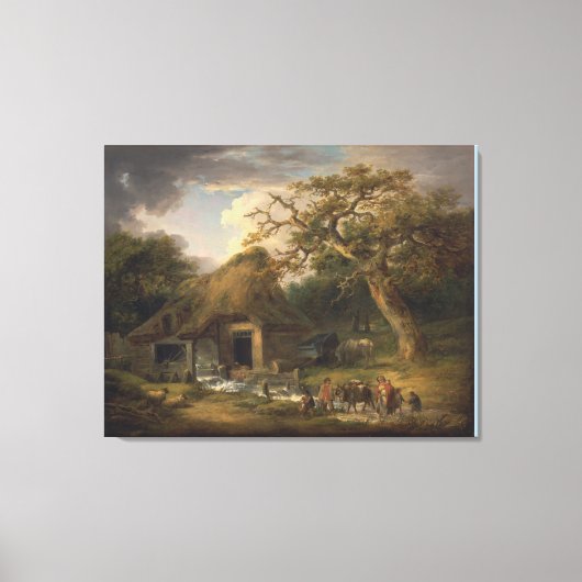 De oude watermill van George Morland Canvas Afdruk (Voorkant)