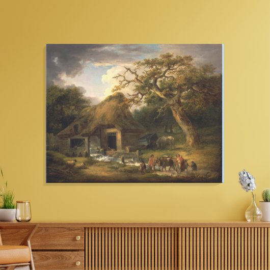 De oude watermill van George Morland Canvas Afdruk (Insitu (Woonkamer))