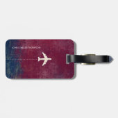 de oude wereldkaart van de blik met naam aardige r bagagelabel (Achterkant horizontaal)