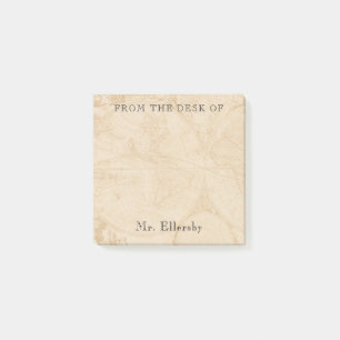 De oude Wereldkaart voegt Naam 3x3 toe Post-it® Notes